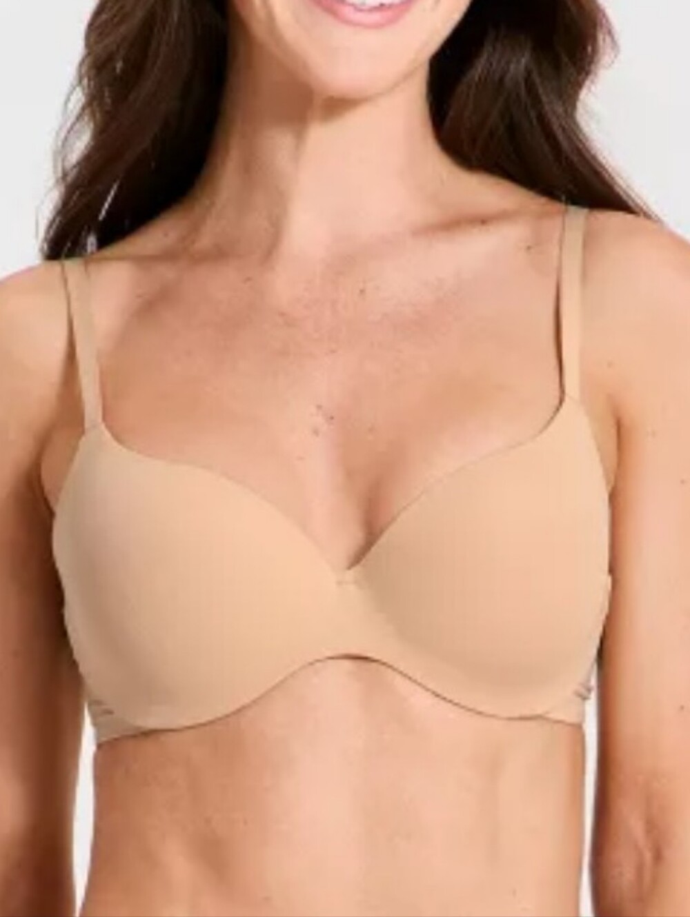 Auden Luxury Collection Luxe Stretch Comfort Wire Demi Bra, Beige, 36D
